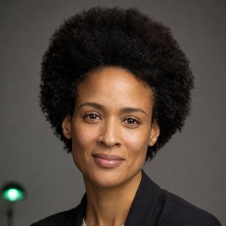 Photoreal portrait of Noor, Customer Discovery Researcher